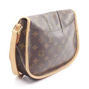Louis Vuitton Menilmontant Monogram Shoulder Bag Leather Brown